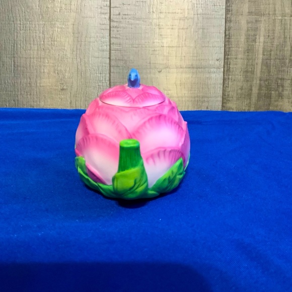 Avon Miniature Decorative Collectable 1995 Peony Teapot Bluebird on Lid. - Picture 4 of 6
